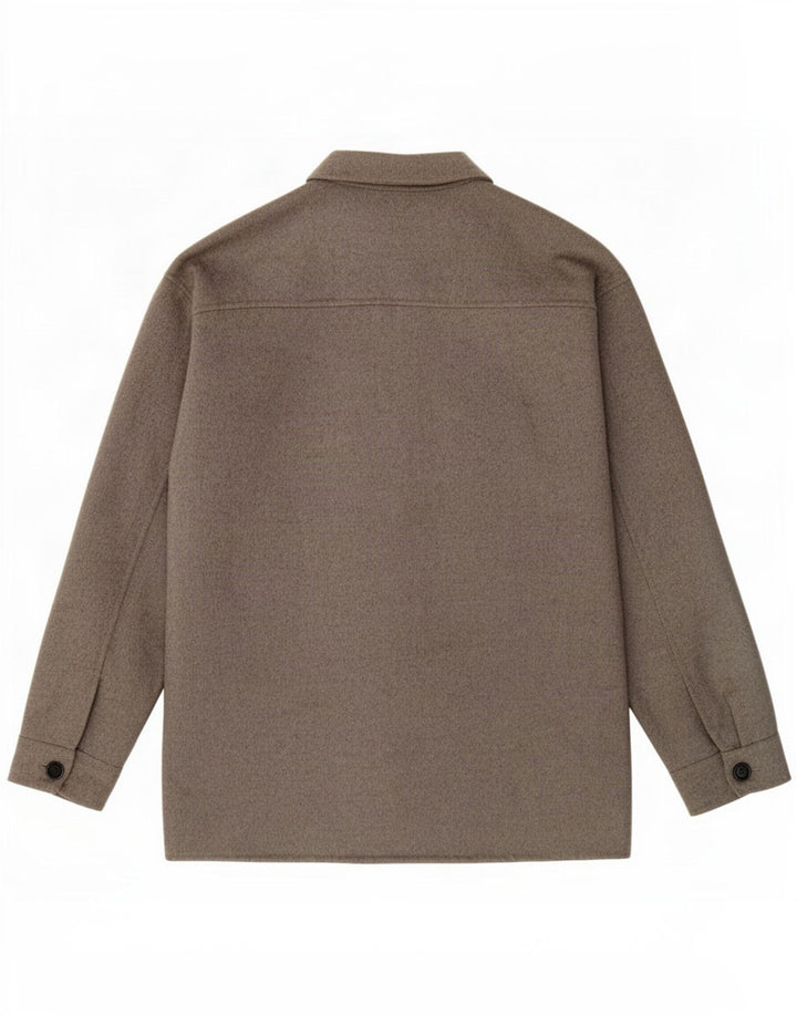 Jaqueta bomber masculina Zara UK 38 lã cinza médio