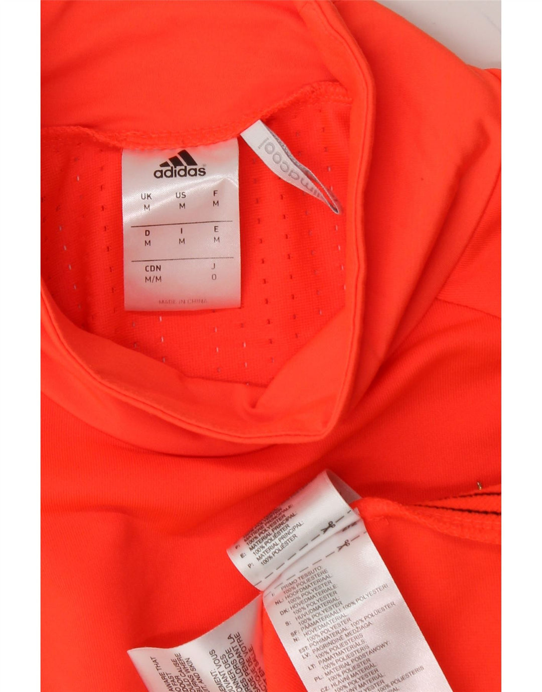 ADIDAS Mens FC Bayern Munchen Top Manga Comprida Médio Laranja Poliéster