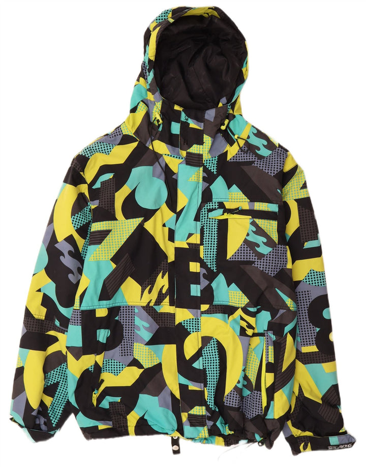 Jaqueta corta-vento masculina BILLABONG UK 38 média multicolorida geométrica
