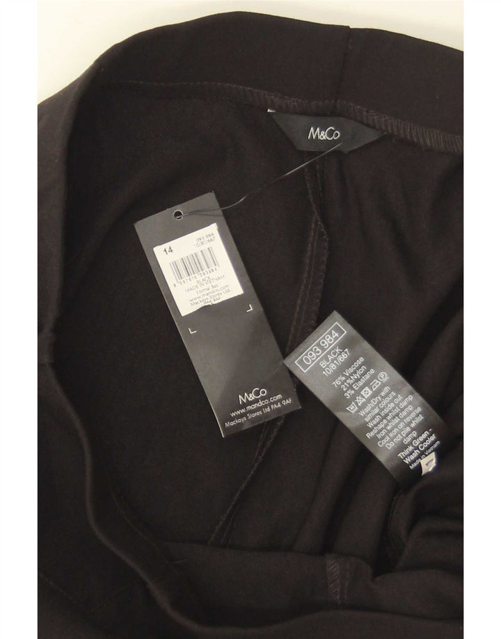 Leggings femininas M&Co UK 14 viscose preta média