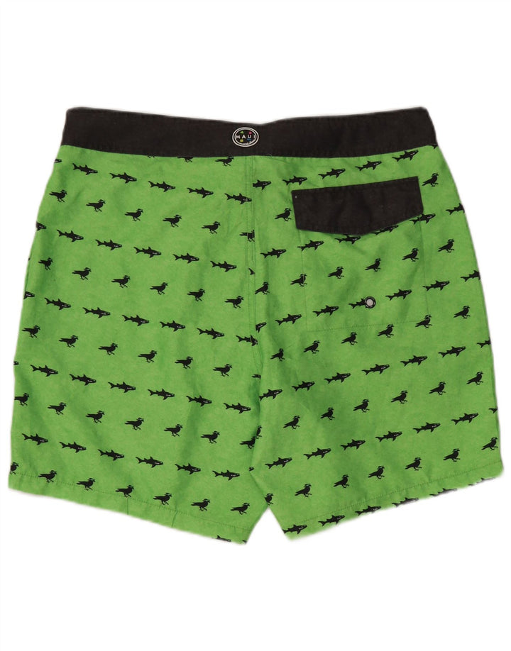 Shorts de natação masculino MAUI AND SONS com estampa gráfica de algodão verde médio