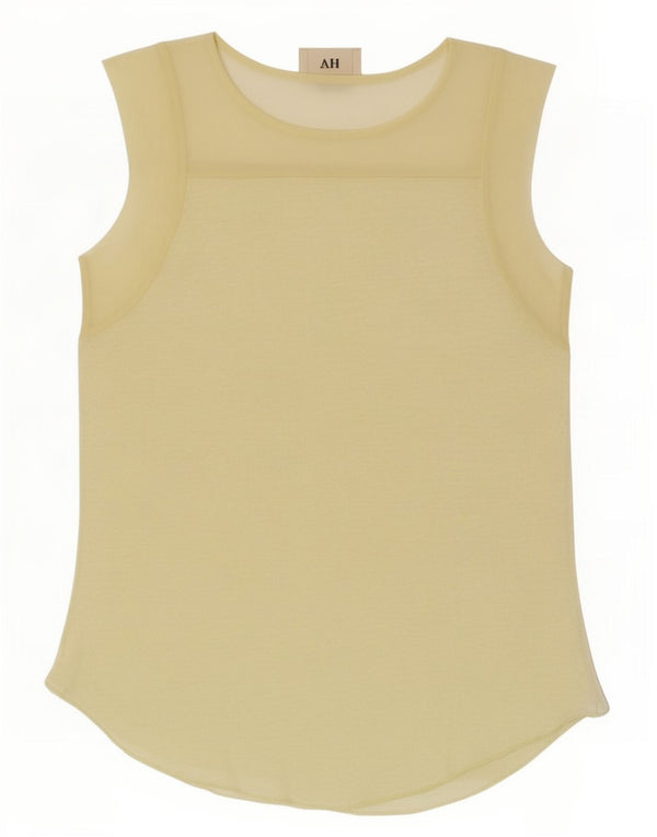 Colete feminino Zara UK 10 pequeno amarelo manchado