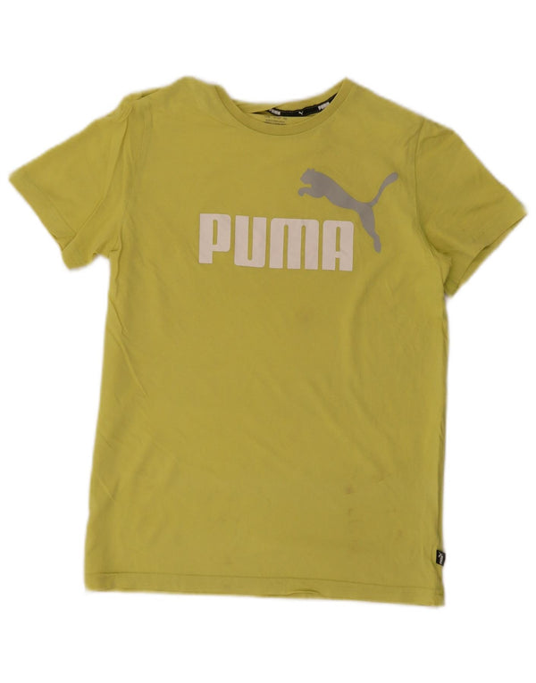 Camiseta Puma Menino Graphic Top 13-14 Anos Verde Algodão