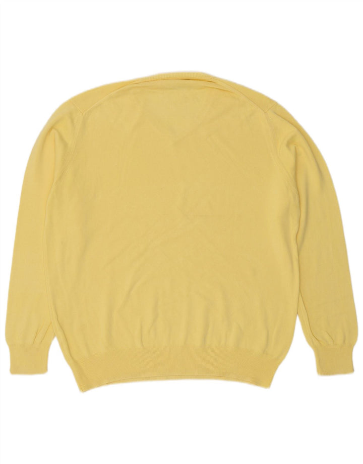 Suéter masculino Zara com decote em V XL amarelo