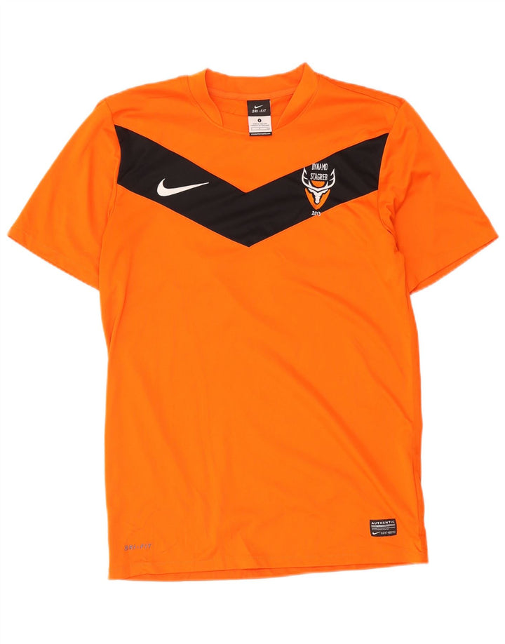 Camiseta Nike Masculina Dri Fit Graphic Top Pequeno Laranja Colourblock Poliéster