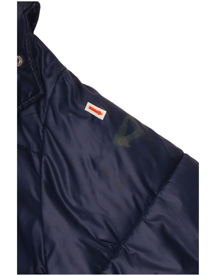Jaqueta feminina Fila Oversized Graphic acolchoada UK 6 XS azul marinho poliéster