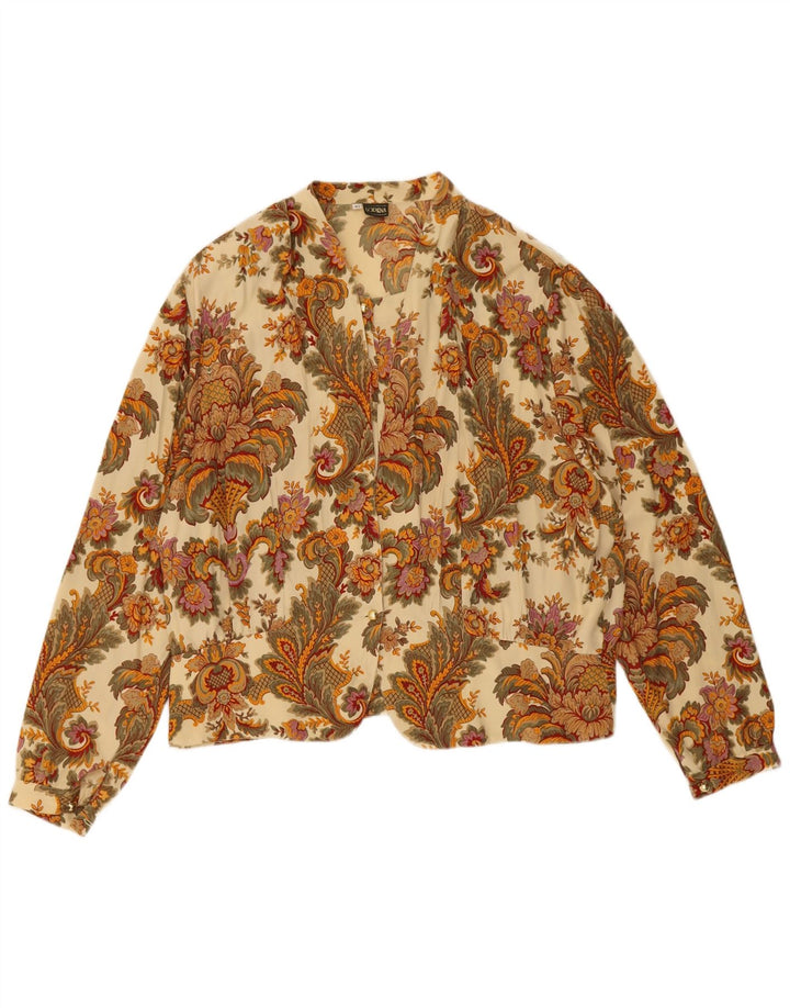 Blusa feminina Lorena IT 54 2XL bege paisley