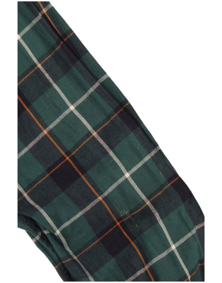 Camisa masculina de flanela Carrera Regular Fit 2XL algodão xadrez verde
