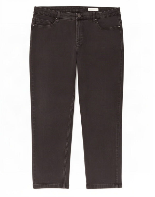 Jeans retos femininos Marks & Spencer Reino Unido 20 2XL W38 L26 algodão preto