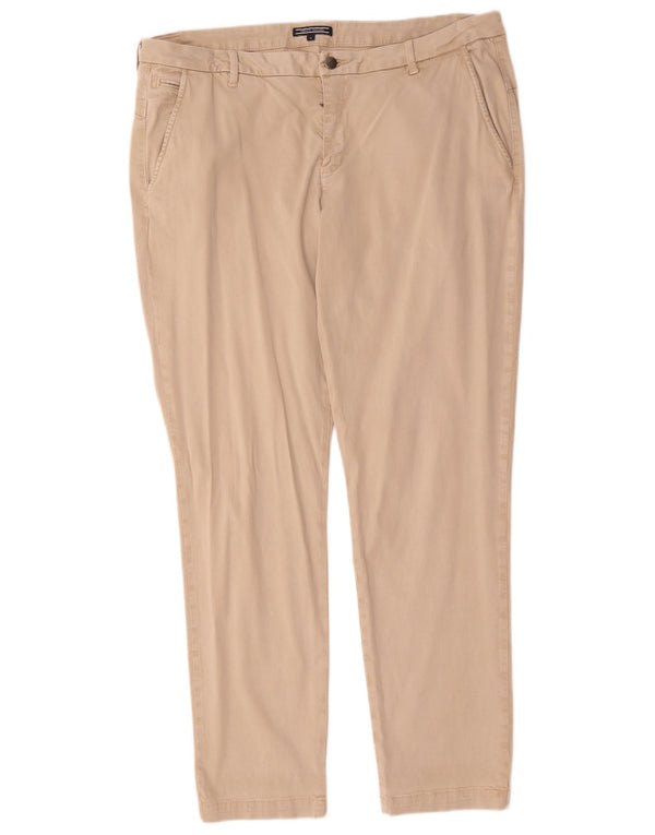 Calça Chino Feminina Tommy Hilfiger US 14 XL W38 L30 Algodão Bege