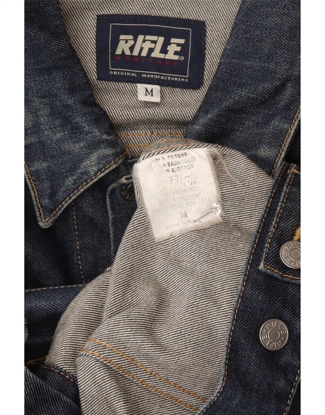 Jaqueta jeans masculina Rifle UK 38 algodão azul marinho médio