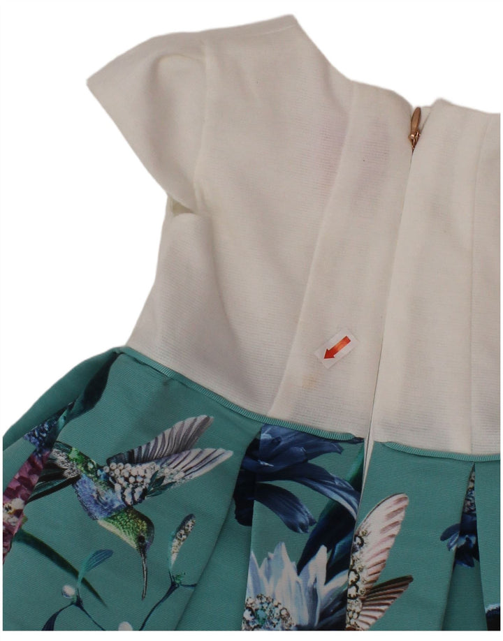 Vestido evasê TED BAKER para bebês meninas de 9 a 12 meses de poliéster floral branco