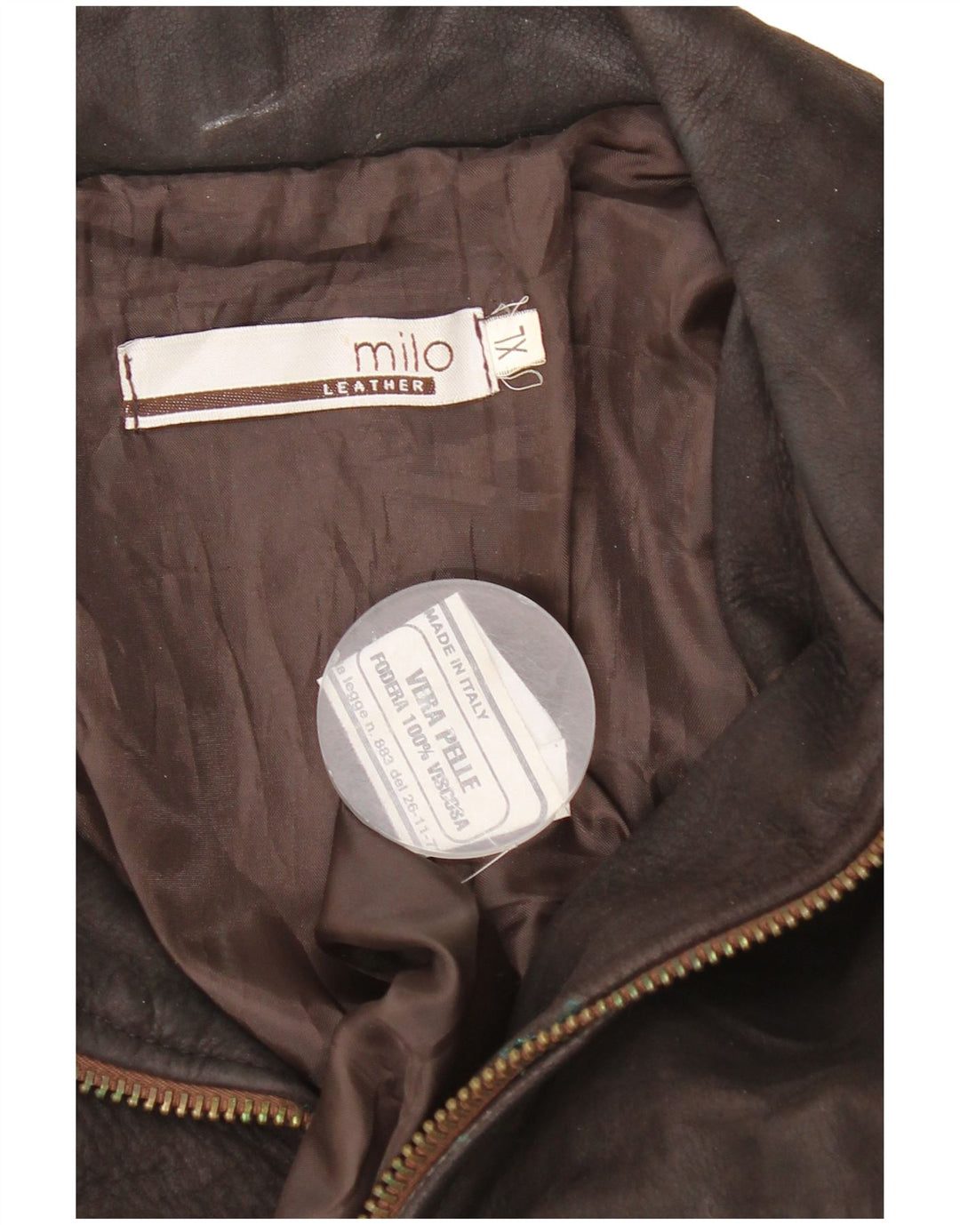 Jaqueta de couro masculina vintage UK 42 XL couro marrom