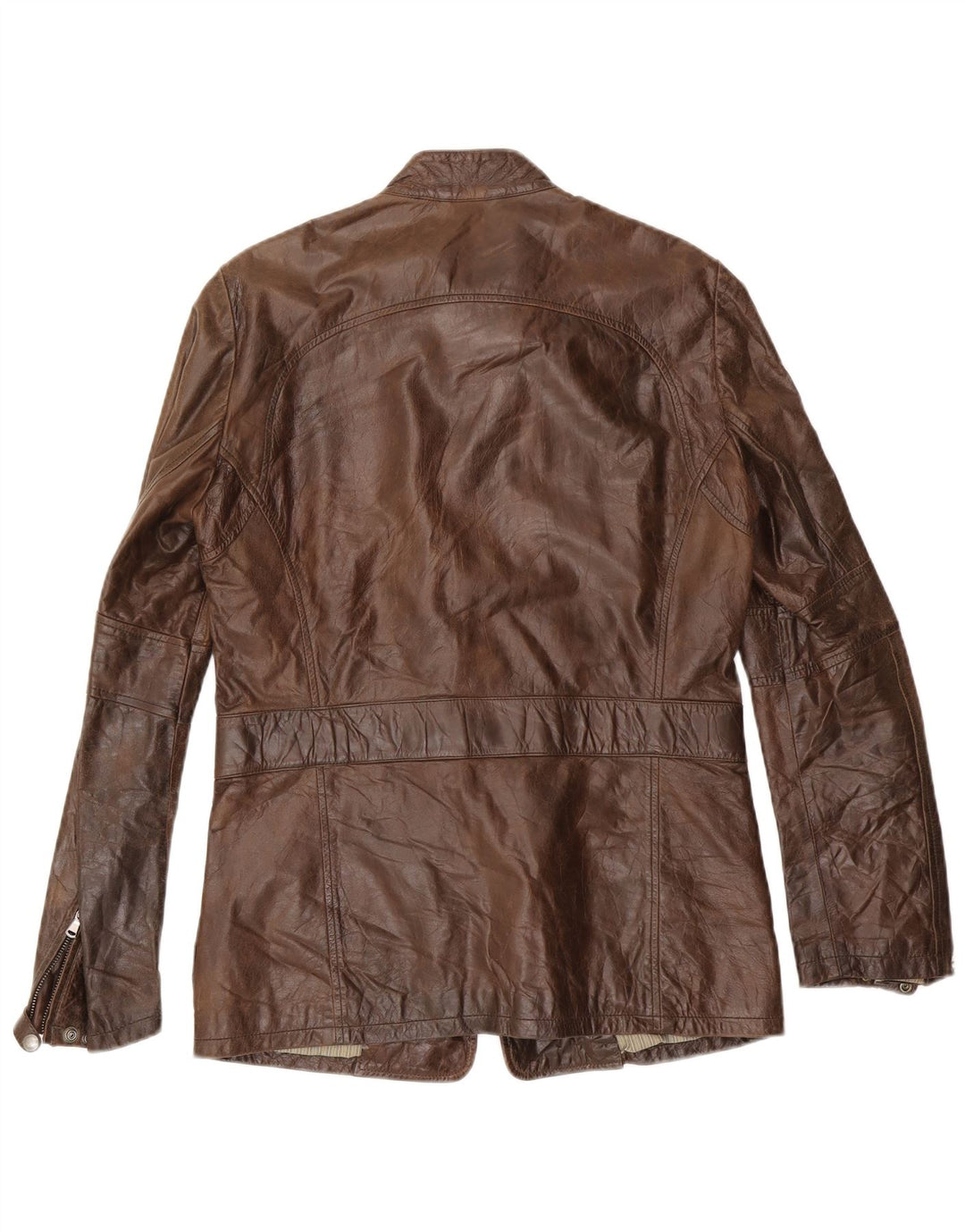 Jaqueta de couro masculina vintage UK 38 couro marrom médio