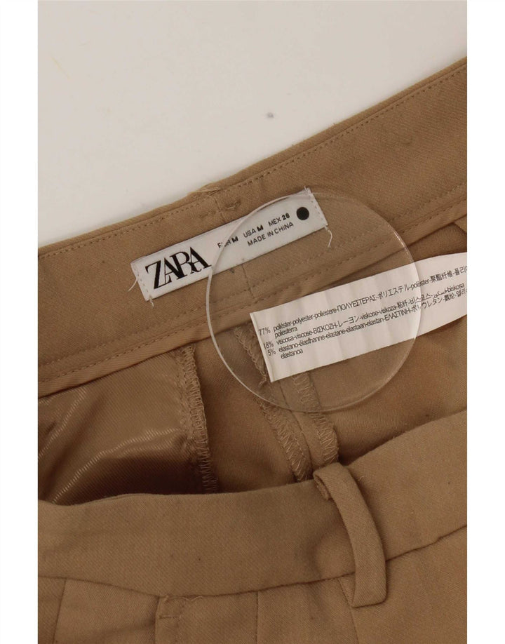 Calça feminina Zara Pegged Suit Médio W28 L31 Poliéster Bege