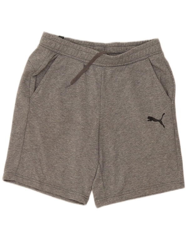Shorts esportivos masculinos Puma cinza médio