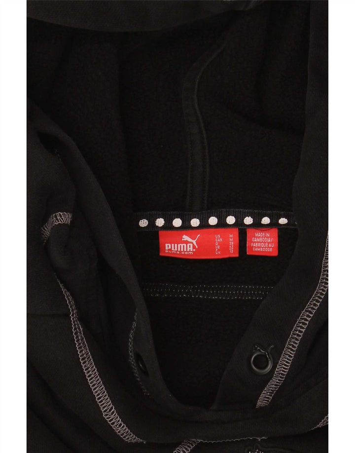 Puma feminino gráfico moletom com capuz Reino Unido 12 médio preto
