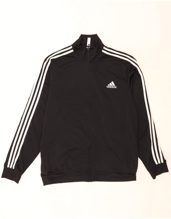 Adidas Mens Tracksuit Top Jacket UK 48/50 XL Preto Poliéster
