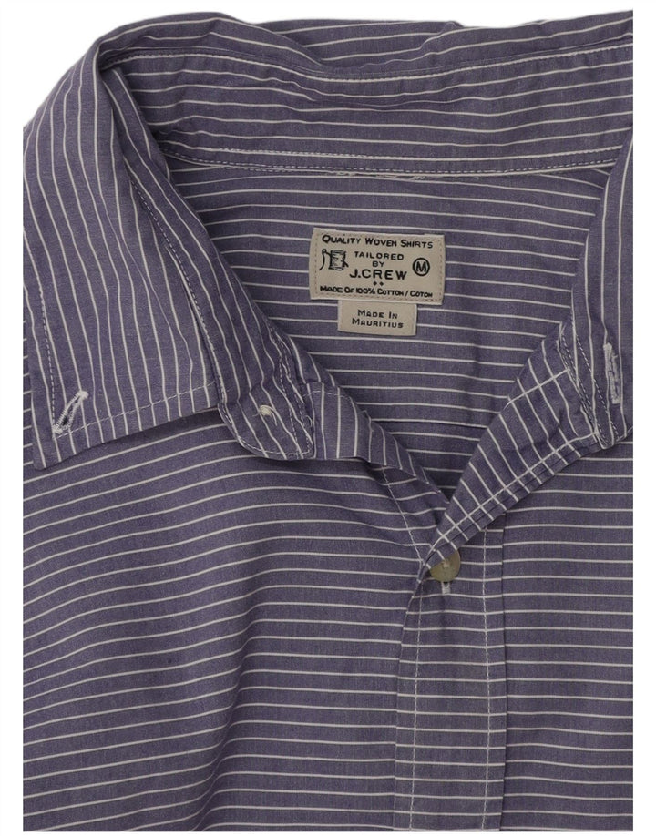Camisa masculina J. CREW de algodão listrado roxo médio