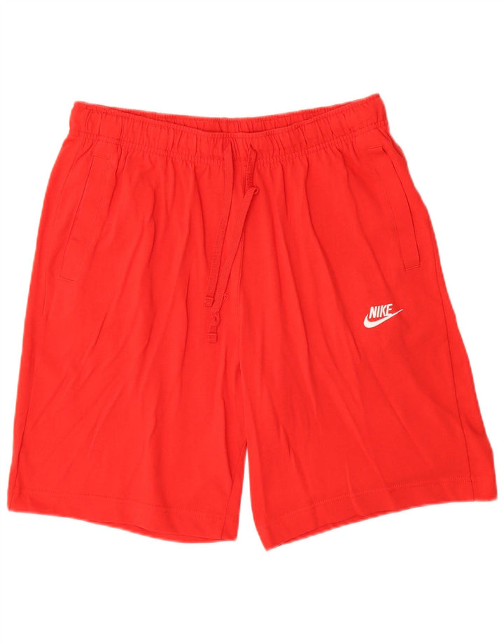 Shorts esportivos masculinos Nike grandes de algodão vermelho