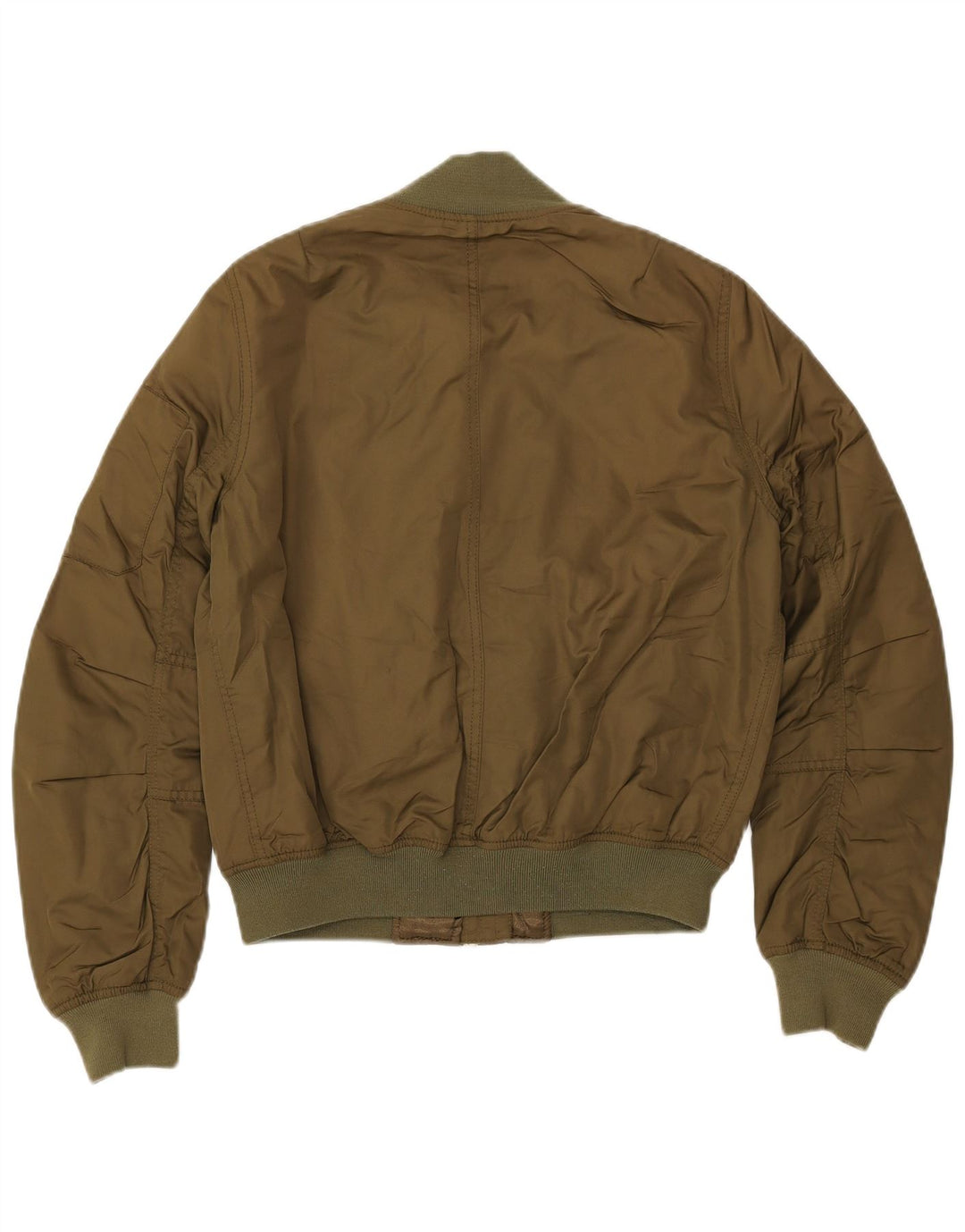 Jaqueta bomber feminina superdimensionada TOPSHOP Reino Unido 10 poliéster cáqui pequeno