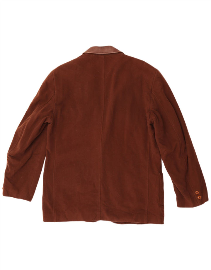 Marlboro Classics Mens Jaqueta Blazer de 2 Botões EU 48 Lã Marrom Médio