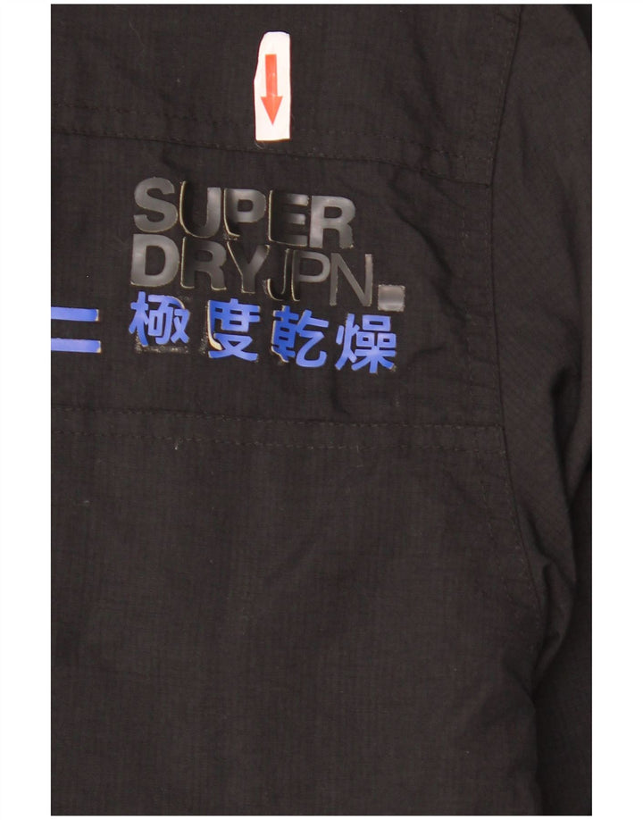 Jaqueta de chuva masculina SUPERDRY The Wind Attacker Graphic UK 44 2XL preto nylon