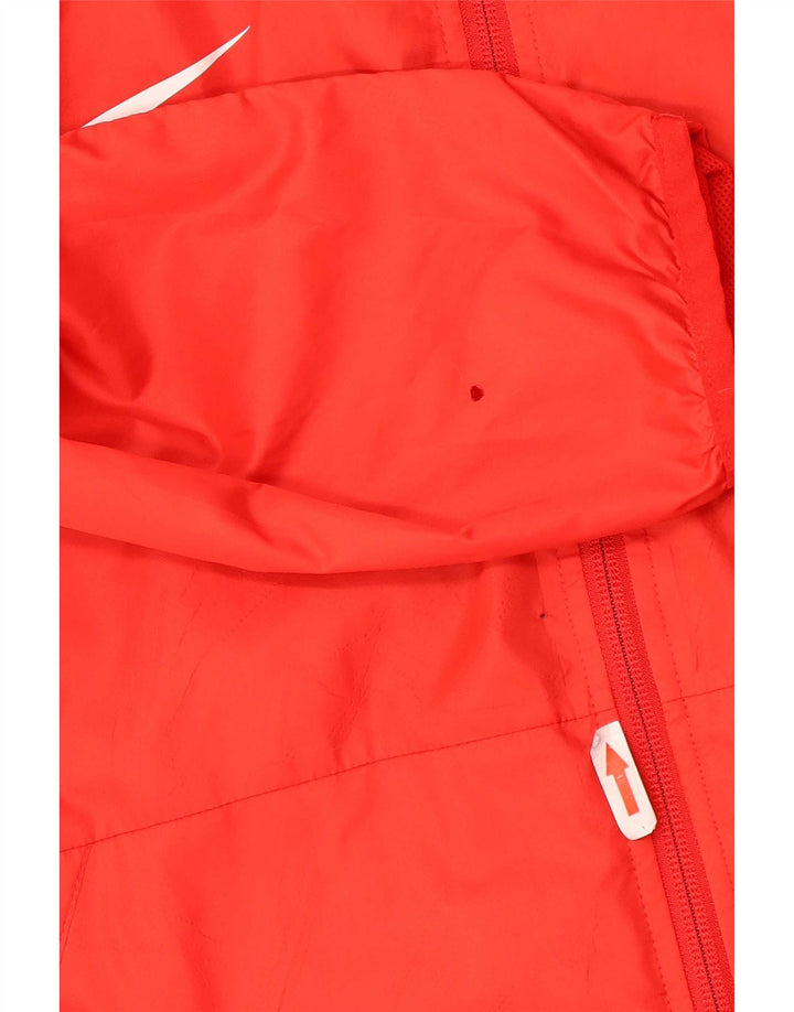 Jaqueta de chuva masculina Nike com capuz UK 40 grande poliéster vermelho