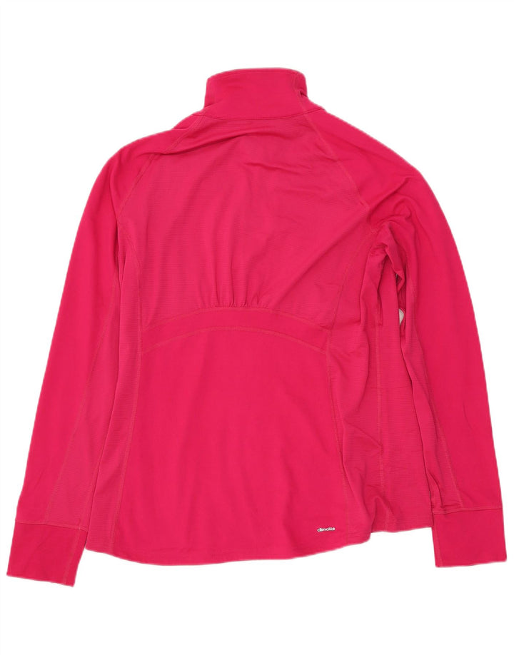 ADIDAS Womens Climalite Pullover Tracksuit Top UK 16/18 Grande Rosa