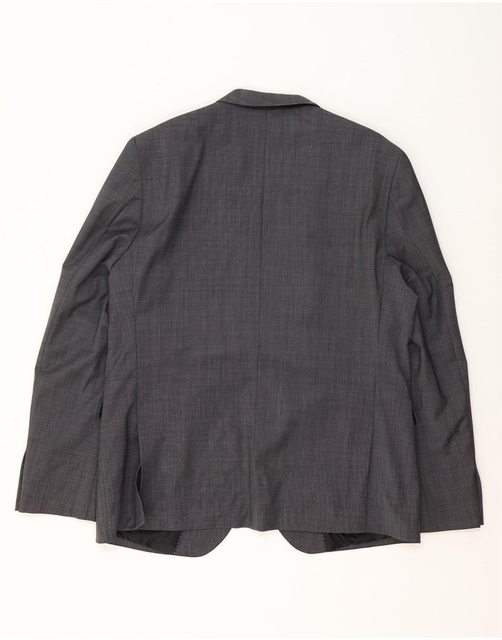 Terno masculino S.Oliver com 2 botões UK 46 3XL W38 L32 poliéster cinza