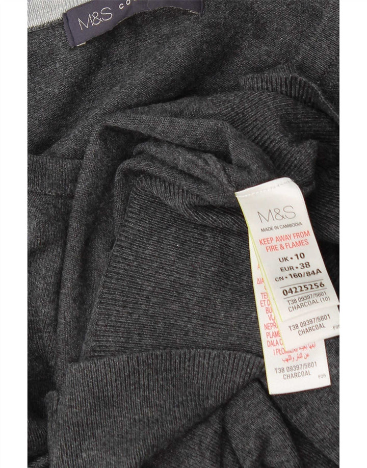 Suéter cardigã feminino Marks & Spencer Reino Unido 10 viscose cinza pequeno