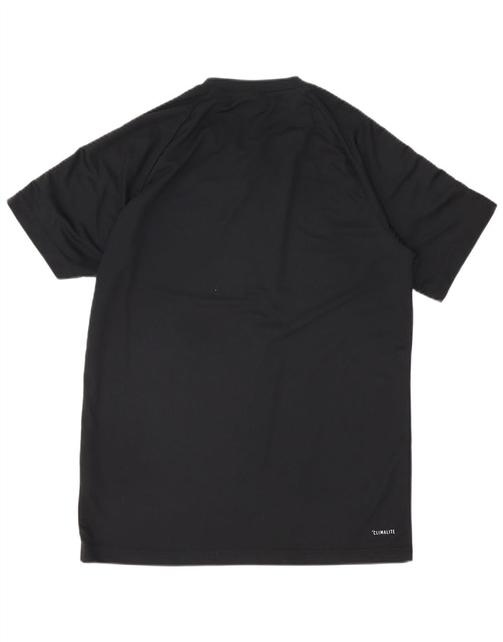 Adidas Mens Climalite Camiseta Top Médio Poliéster Preto