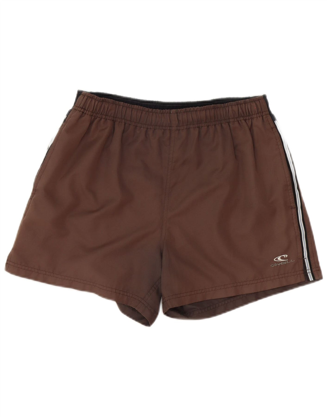 Shorts de natação masculino O'Neill pequeno poliéster listrado marrom