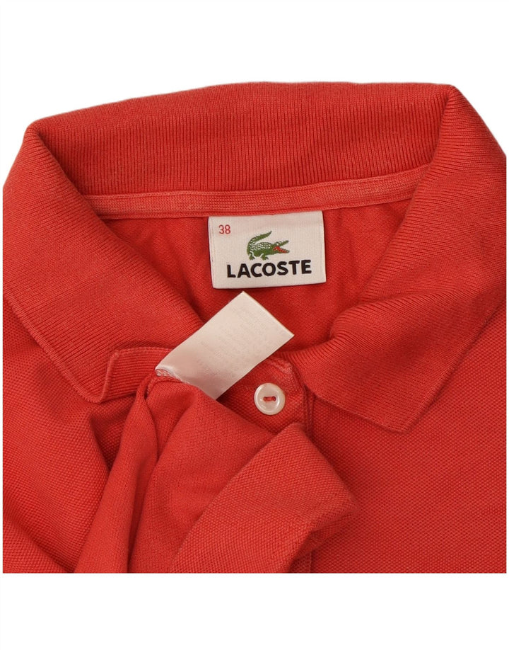 Camisa polo feminina Lacoste tamanho 38 algodão vermelho médio
