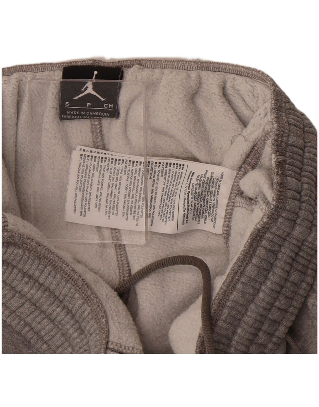 Jordan Mens Sport Shorts Pequeno Algodão Cinza