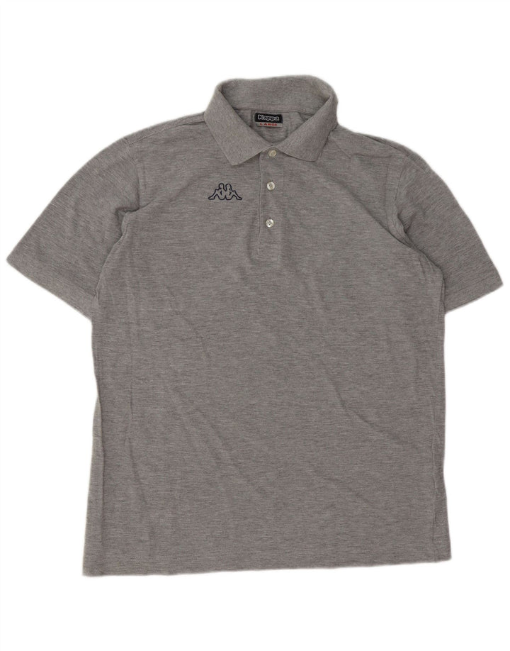 Camisa polo masculina Kappa grande algodão cinza