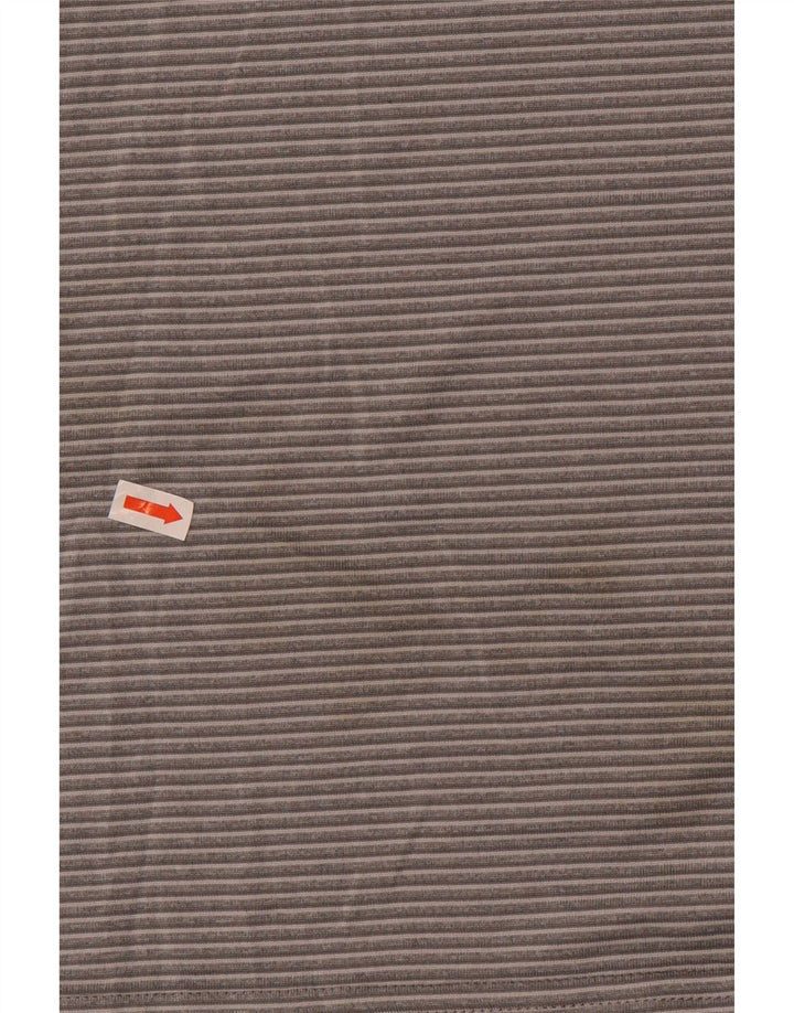 NIKE Masculino Colete Top XL Cinza Listrado Poliéster