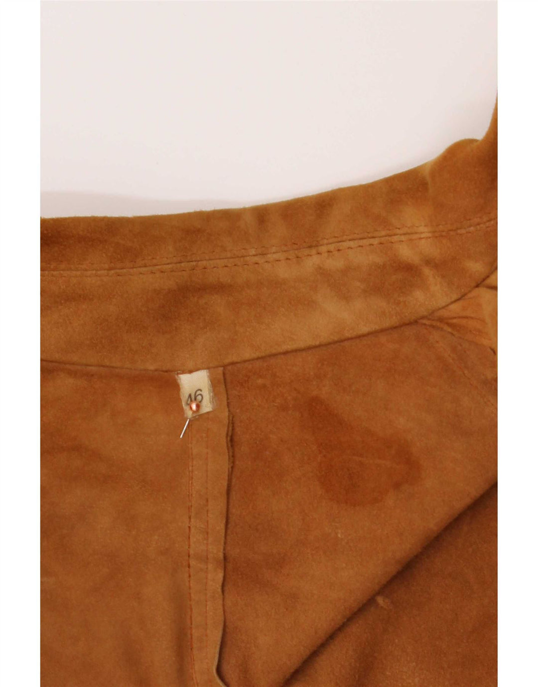 Jaqueta masculina vintage de camurça IT46 pequena bege