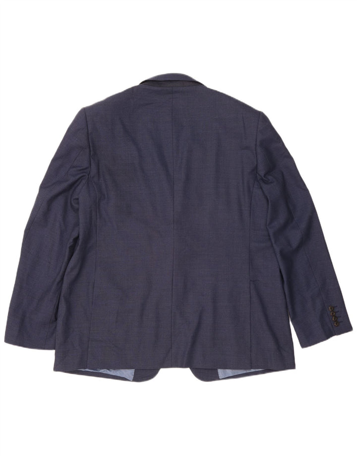 Jaqueta blazer masculina de ajuste regular de 2 botões Marks & Spencer Reino Unido 48 2XL azul marinho