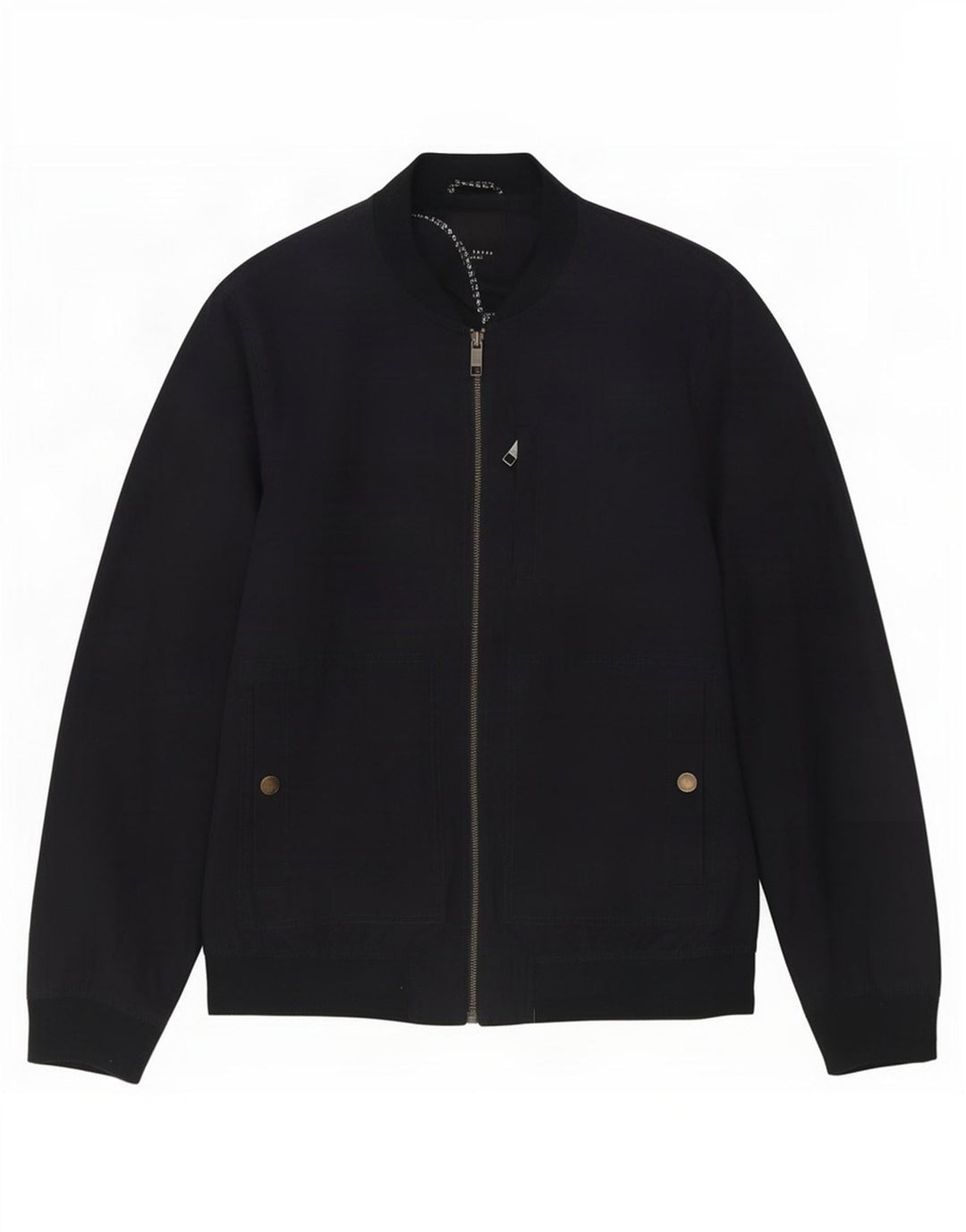 Jaqueta bomber masculina Ted Baker tamanho 6 2XL poliéster azul marinho