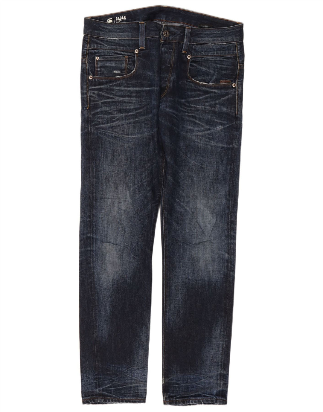 G-Star Masculino Radar Slim Jeans W31 L30 Azul Marinho Algodão