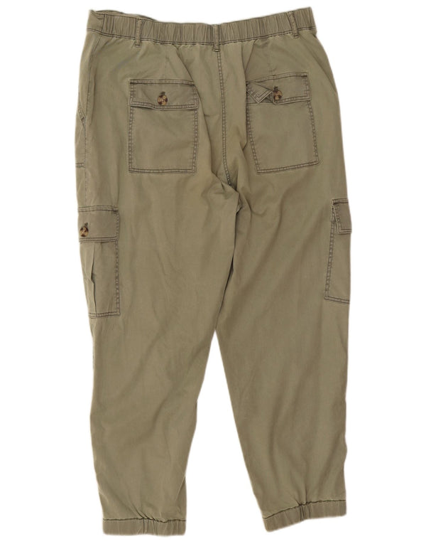 Calça jogger feminina Marks & Spencer UK 14 grande W32 L24 cáqui