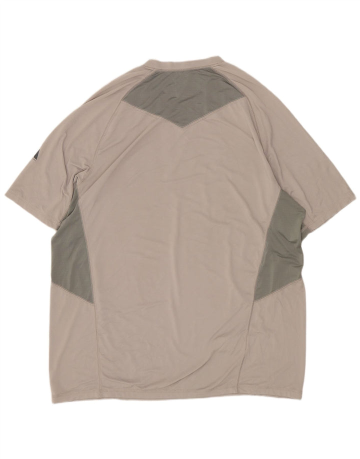 Camiseta masculina Eddie Bauer grande poliéster colorblock cinza