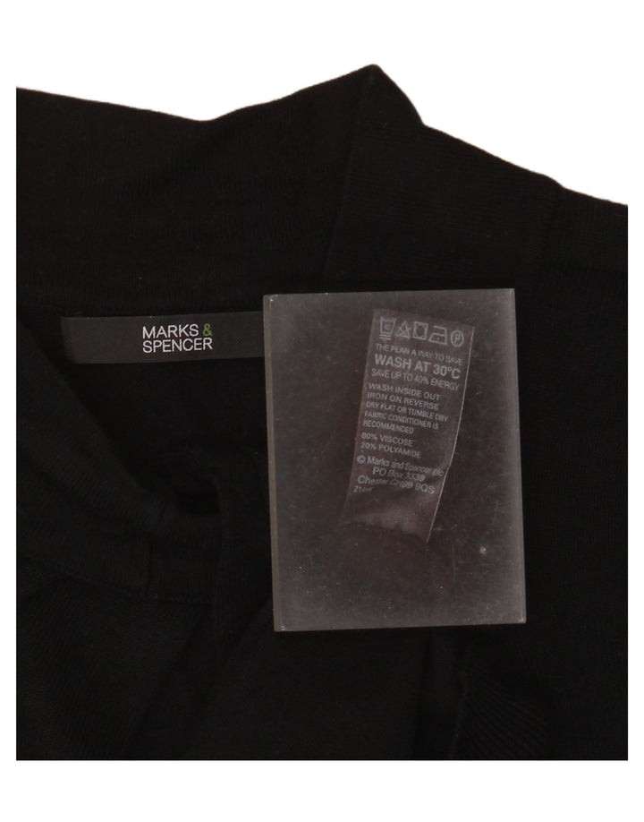 Suéter feminino Marks & Spencer com gola tartaruga Reino Unido 14 médio preto