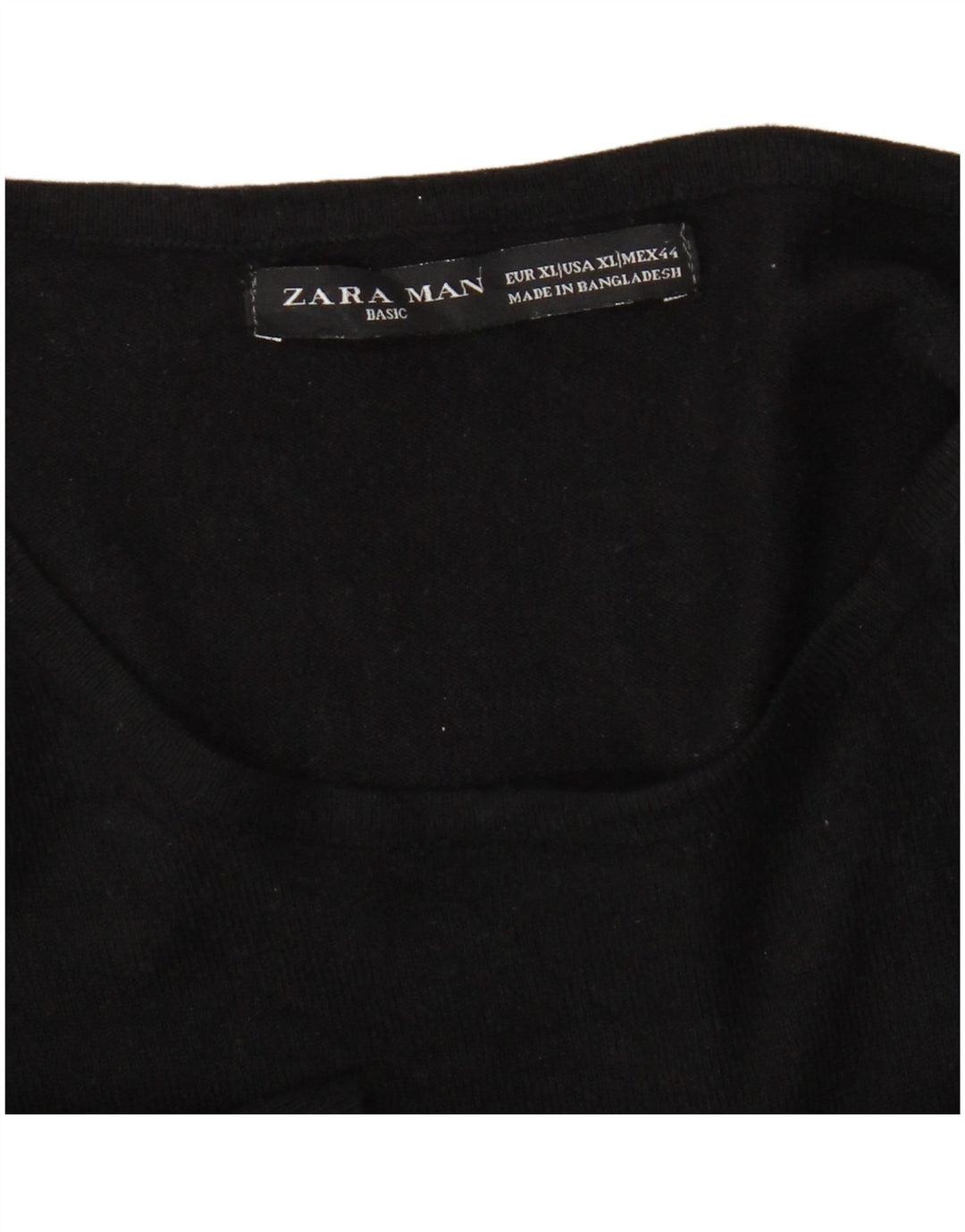 Zara Suéter masculino com gola redonda XL preto