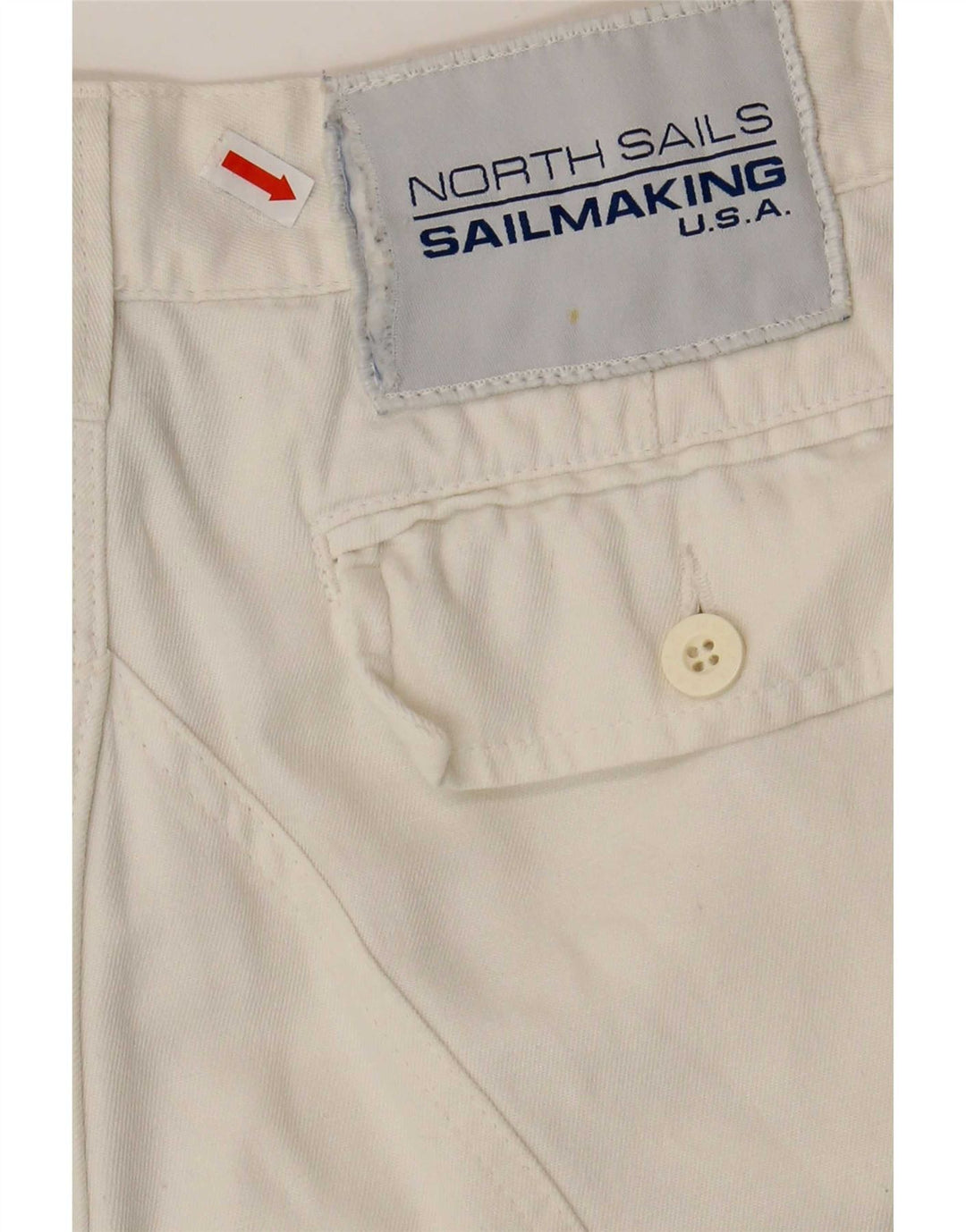 North Sails Mens Cargo Bermuda Shorts IT 46 Pequeno W32 Algodão Branco