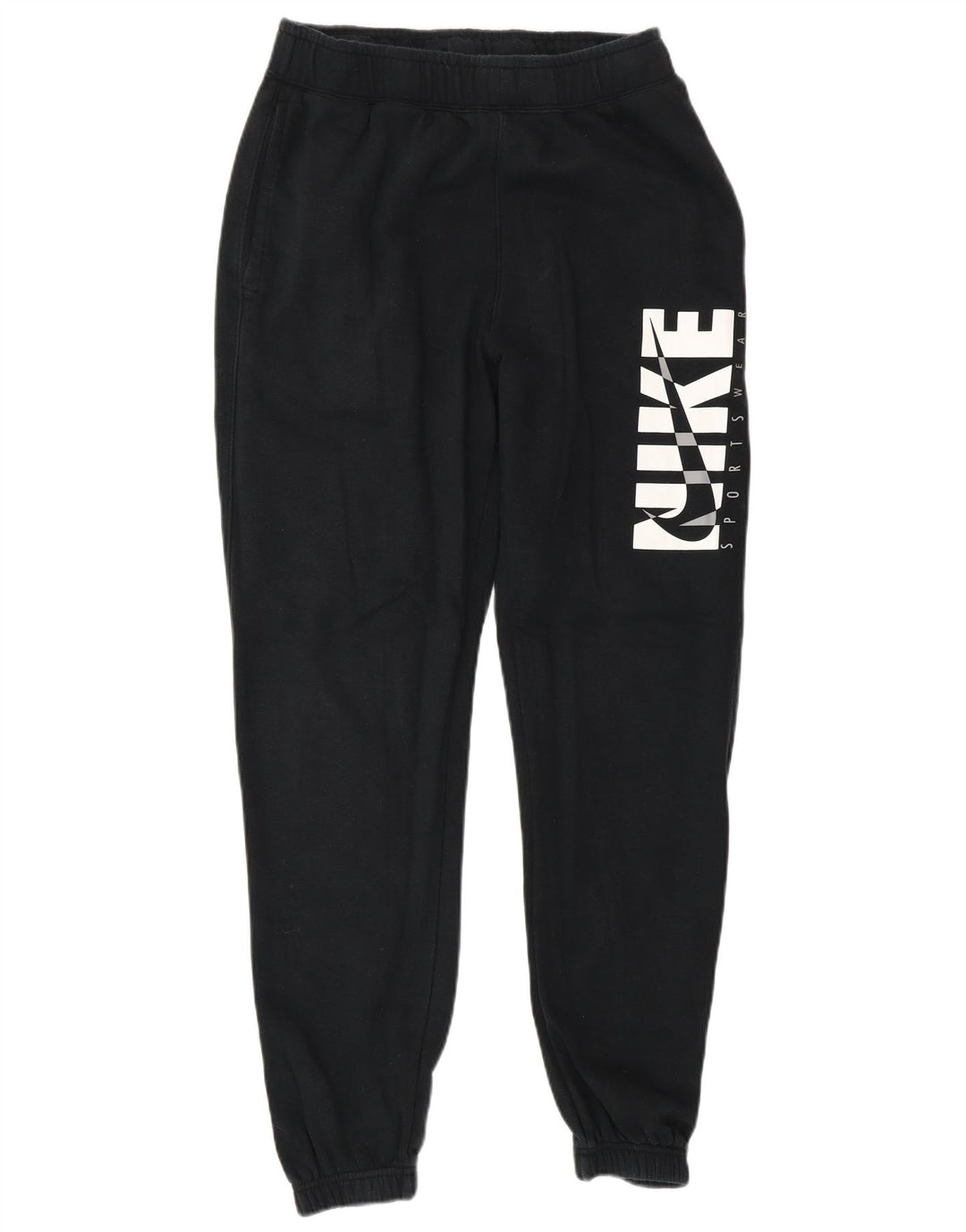 Nike masculino gráfico agasalho calças joggers pequeno algodão preto