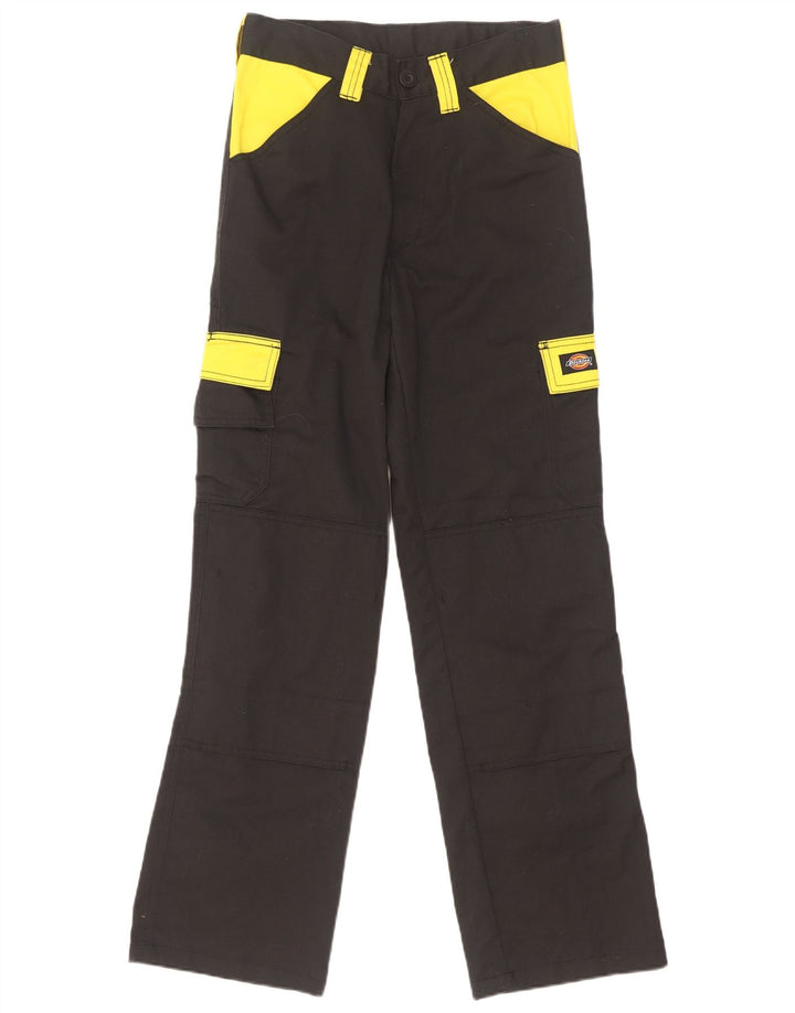 Calças cargo retas masculinas Dickies W26 L31 poliéster colorblock preto