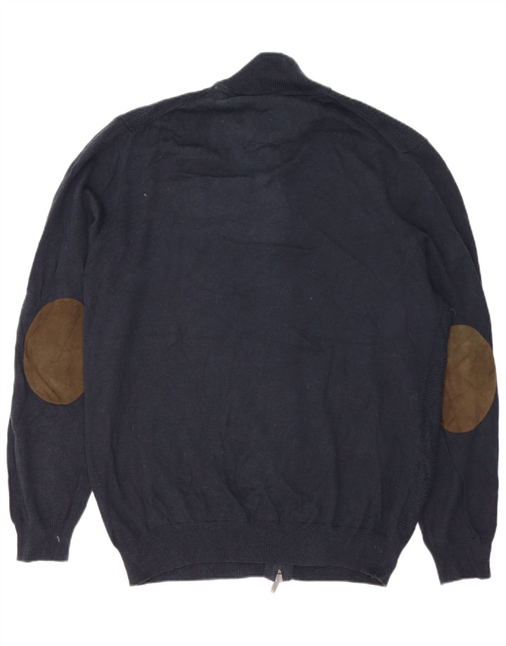 Jaqueta masculina de agasalho Massimo Dutti 2XL algodão azul marinho