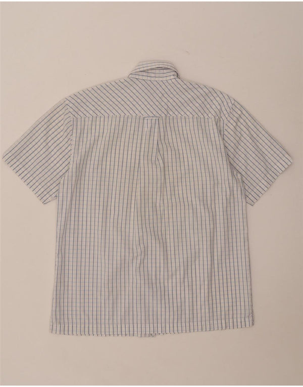 Camisa masculina de manga curta Ben Sherman de algodão xadrez azul médio